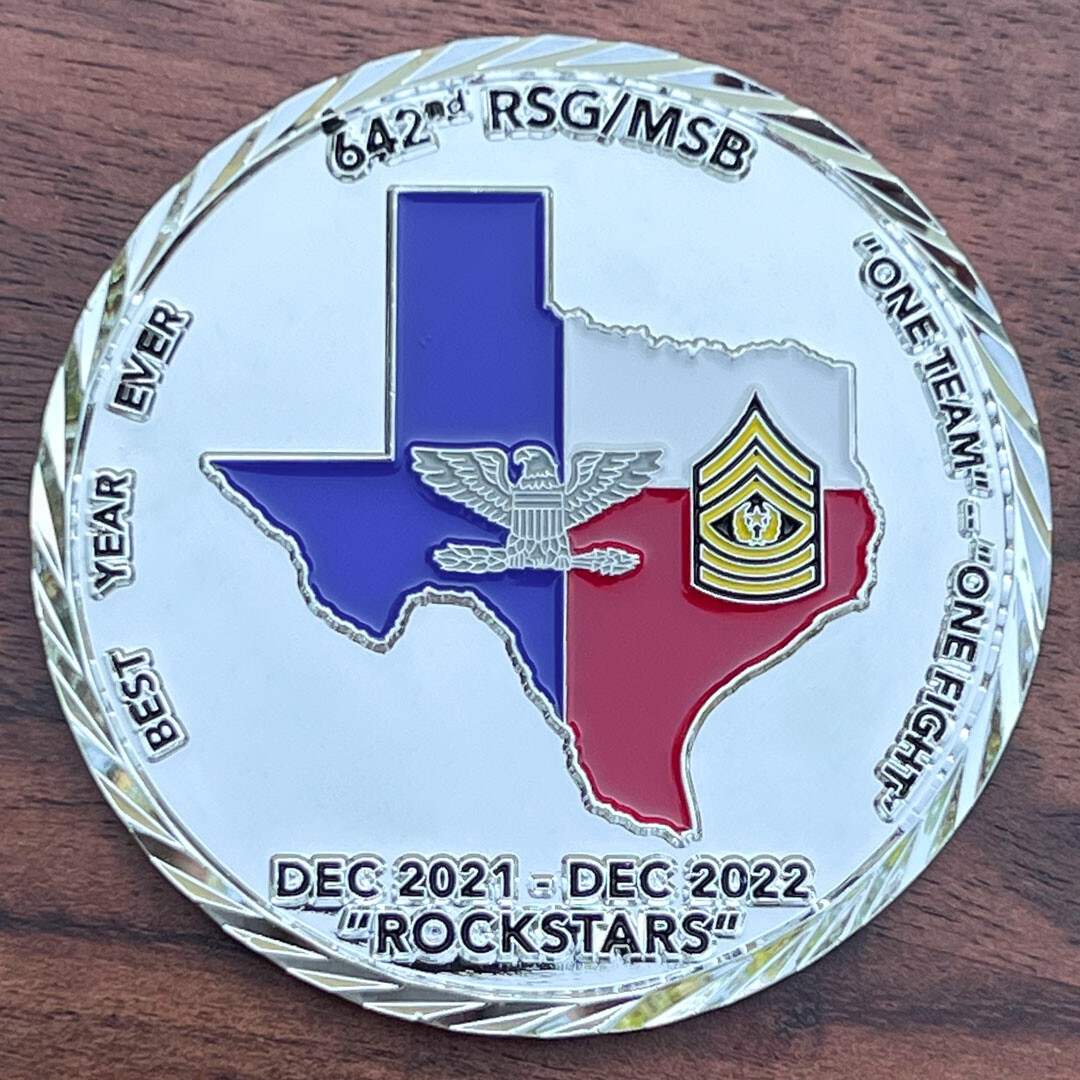 Sgt. Michael Basley & the 642nd RSG Custom Challenge Coins