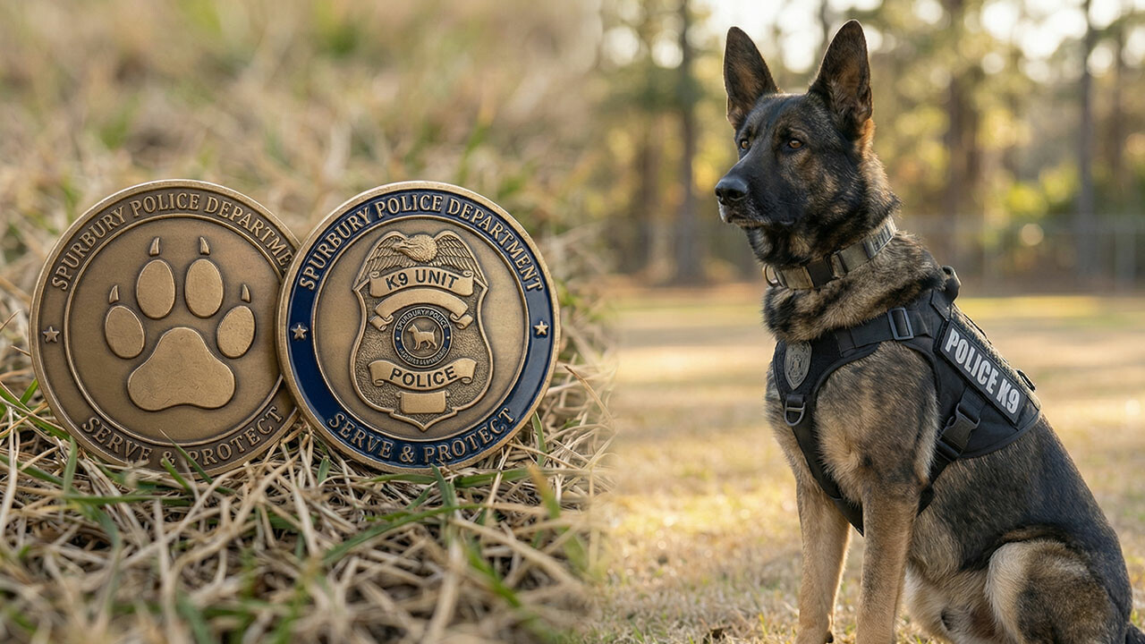 K9 Challenge Coins Celebrate Dedication & Loyalty