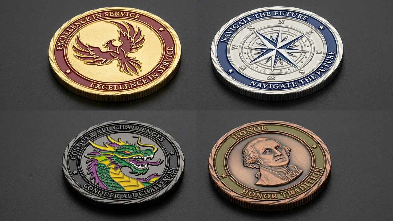 featured image for A Guide To Challenge Coin Plating & Color
