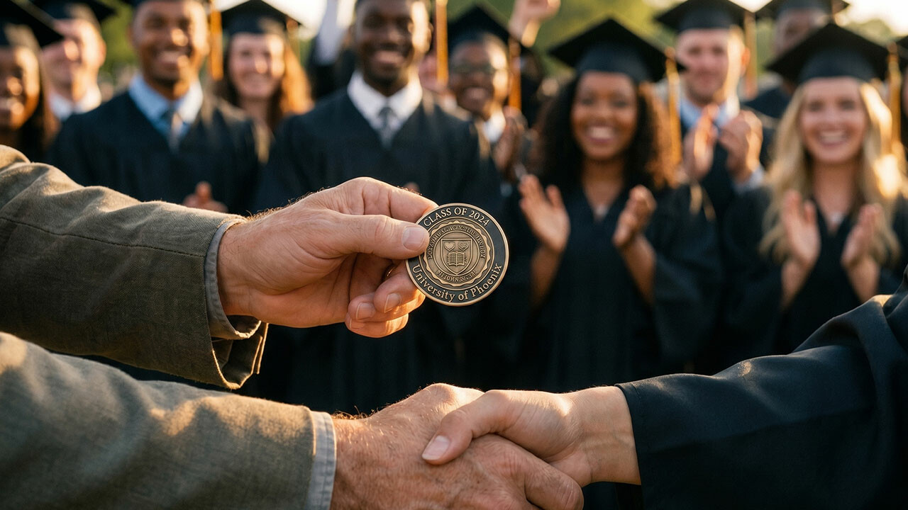 Honoring Graduates With Challenge Coins