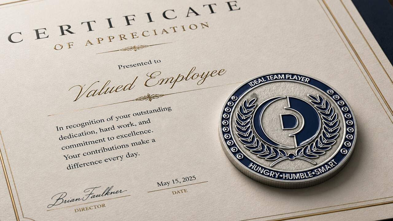 Challenge Coins: Better Than Certificates